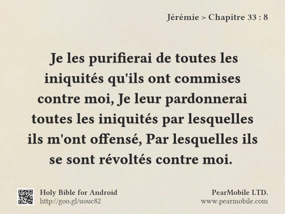Jérémie, Chapitre 33:8
